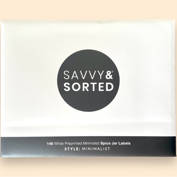 🆕 146 MINIMALIST SPICE JAR LABELS SET - Waterproof Labels ~ White w/ Black Font - Picture 3 of 13